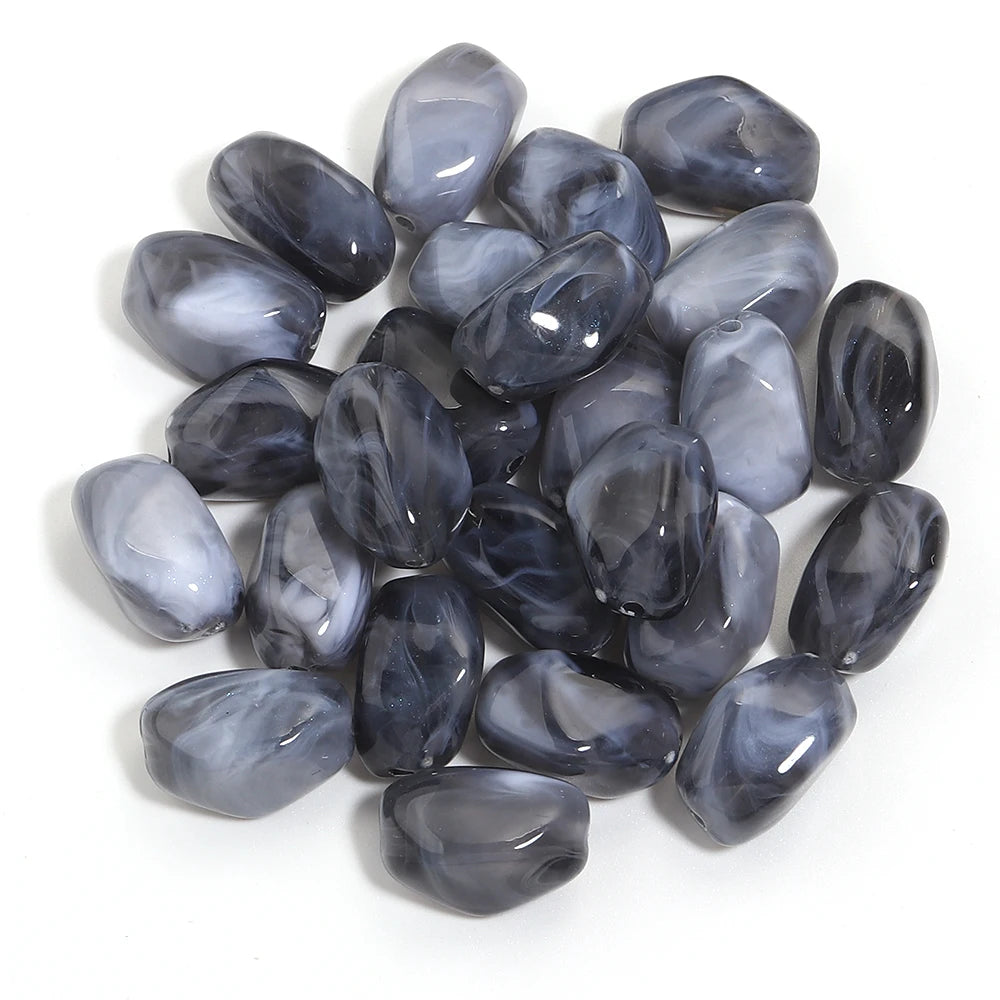 20pcs 12x21mm Irregularity Acrylic Beads Spacer Loose Beads For Jewelry Making DIY Bracelet Earrings Accessories
