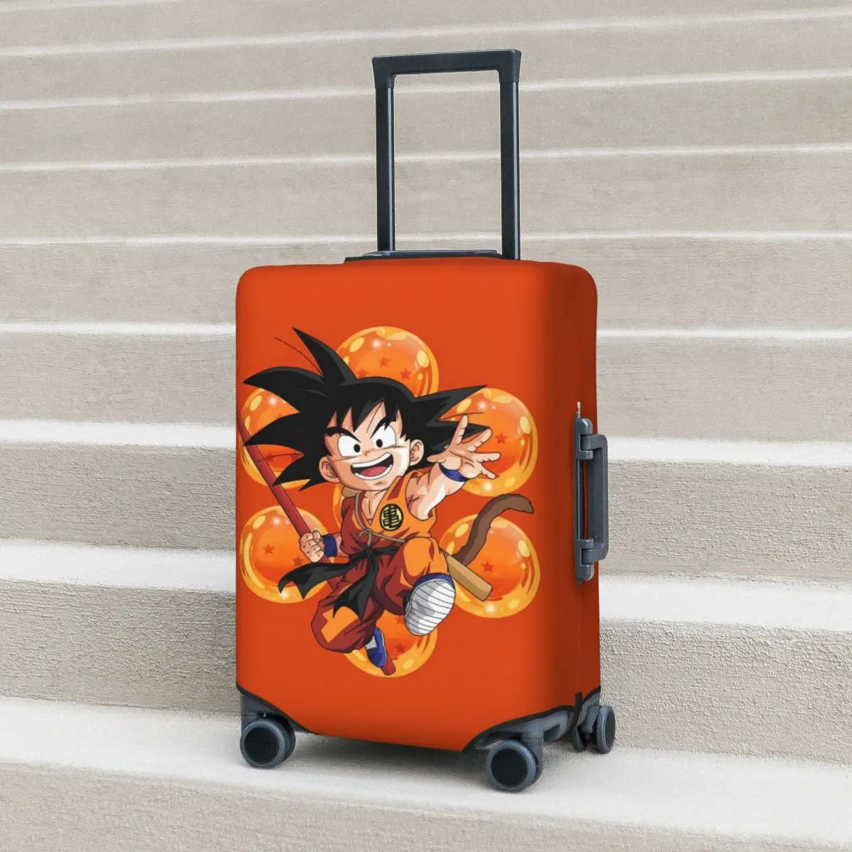 Kid Goku With Dragon Balls Dragon Ball Suitcase Cover Travel Flight Practical Luggage Accesories Protector