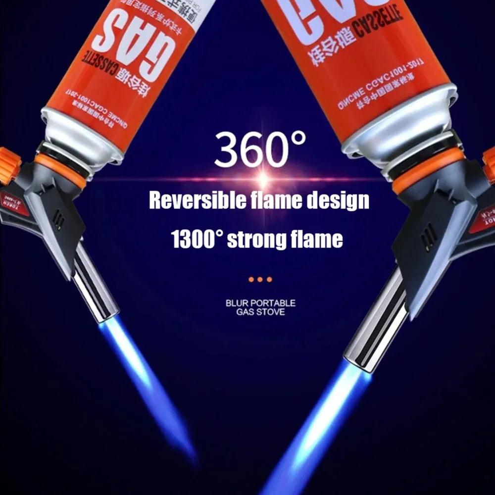 Welding TorchGas Flame Gun Burner Nozzle Flamethrower Butane Burner Outdoor Camping BBQ Brazing Torch Kitchen Cooking Burner