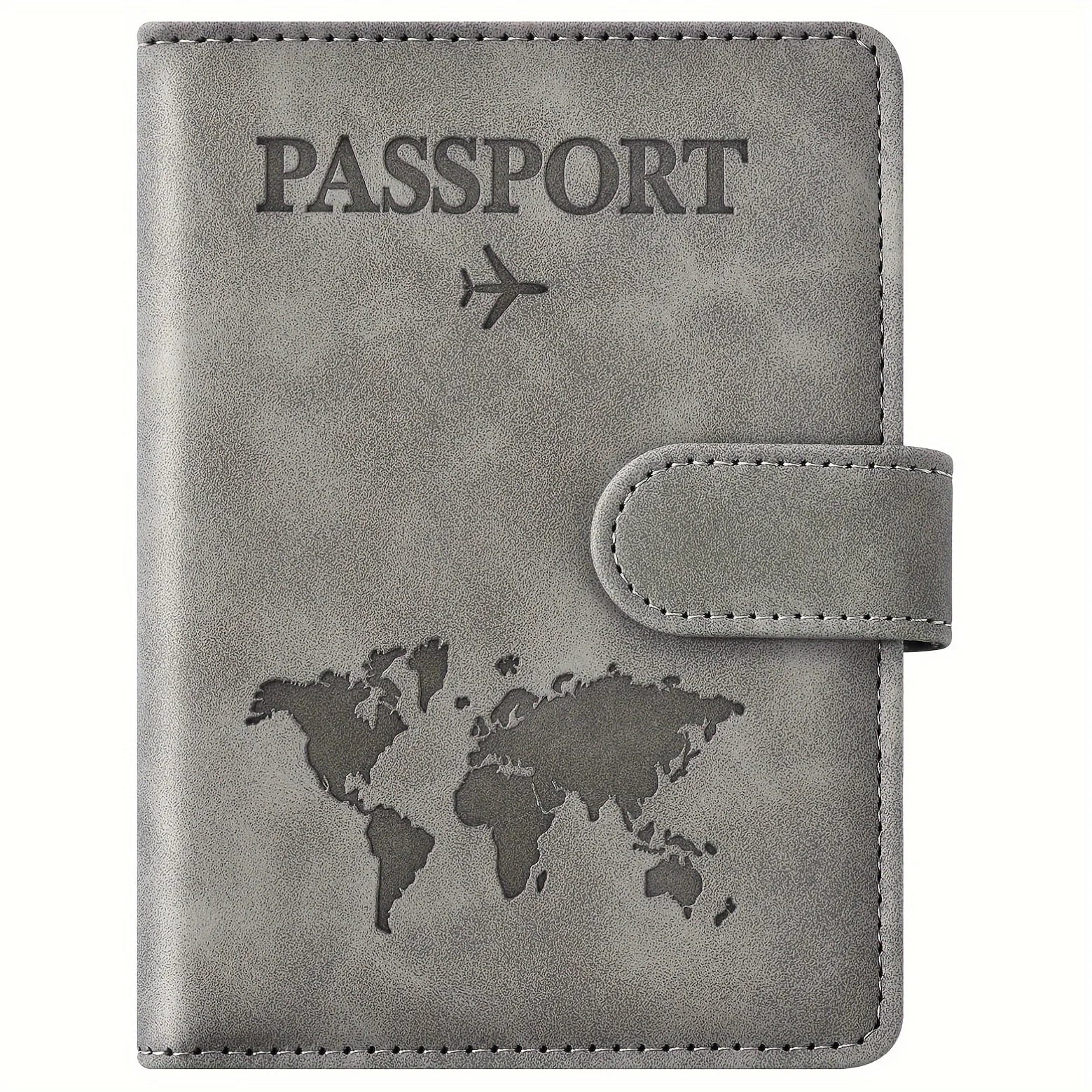 Passport Holder, Passport Cover with Credit Card Slot and Boarding Pass Slot Combo, Passport Wallet Case Book Travel Must Have,