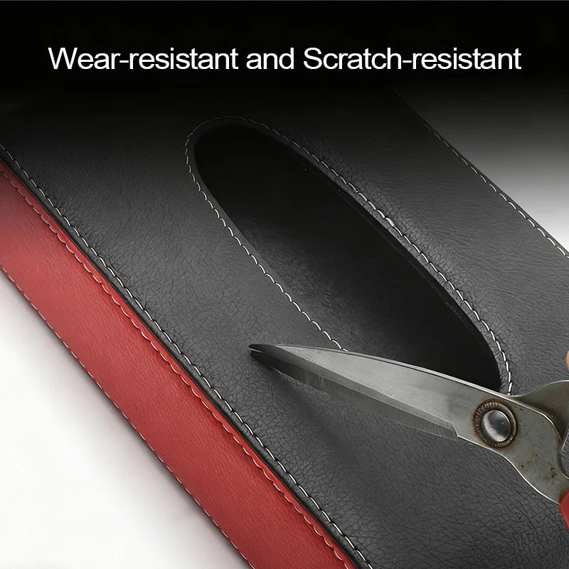 The new soft leather car tissue box, car armrest pumping box, container, towel, napkin holder, paper holder, storage bag