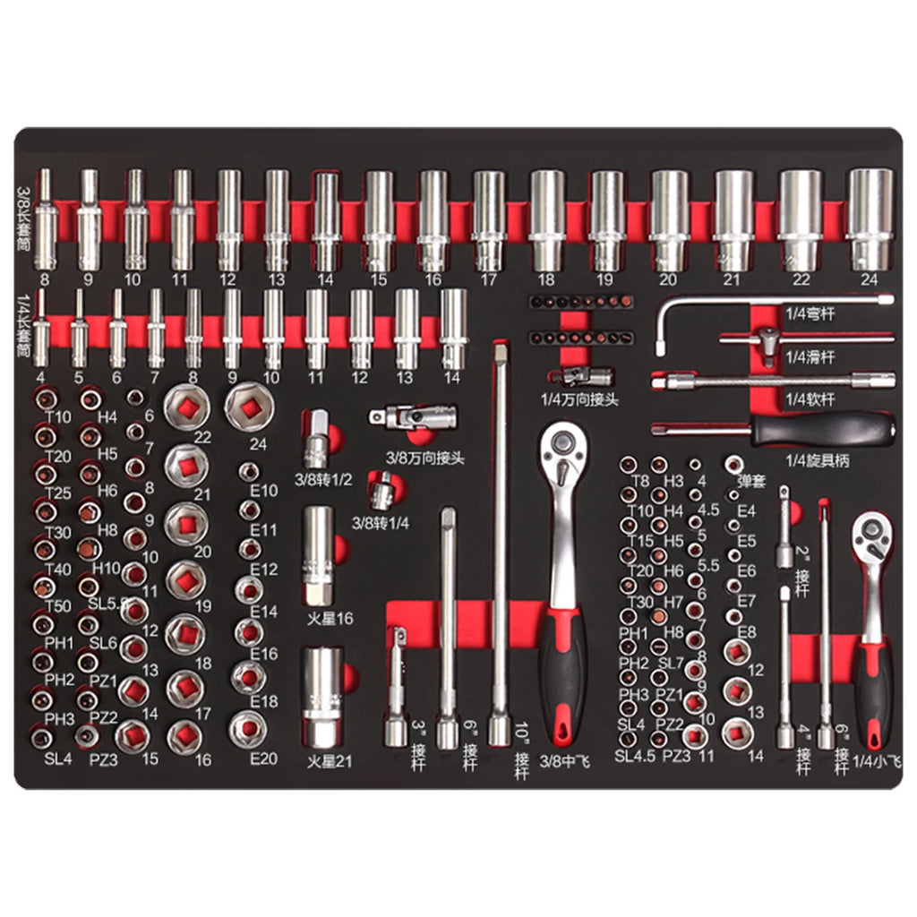319-Piece  Hand Tool  for Auto Repair Customizable  Car Workshop Tools for Garage Storage