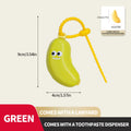 Portable Banana Toothbrush with Head Protective Cover And Toothpaste Storage Dust Cover - Travel-Friendly Oral Care Kit