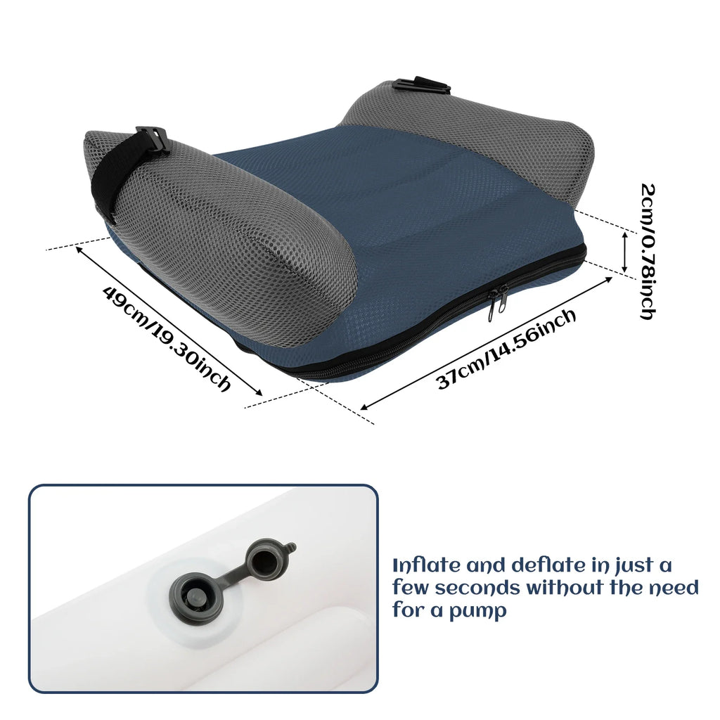 Inflatable Car Booster Seat Cushion PVC Travel Portable Booster Cushion with Storage Bag for Kids Comfort and Safety Travel