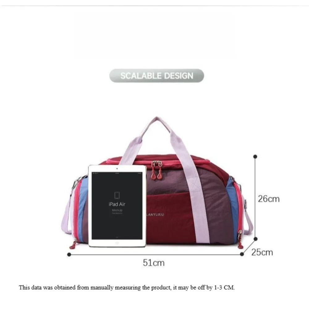 Yoga Gym Bag for Women Dry Wet Separation Large Capacity Sports Travel Duffle Bag Handbag Crossbody Bags