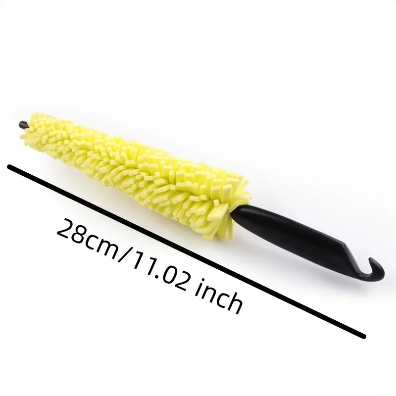 Sponge Tire Gap Cleaning Brush, Wheel Hub Brush, Steel Bell Brush, Multifunctional Car Wash Brush Wheel Brush Car Cleaning Tools