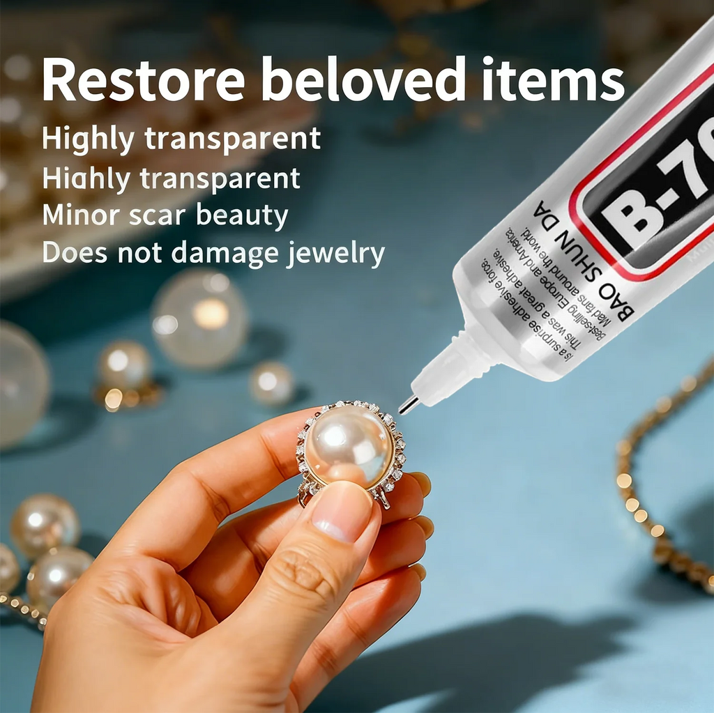 B-7000 Jewelry Glue,Strong Adhesive Bead Glue with Precision Tip,Quick Dry Adhesive for Jewelry Making Clothe Fabric DIY Crafts.