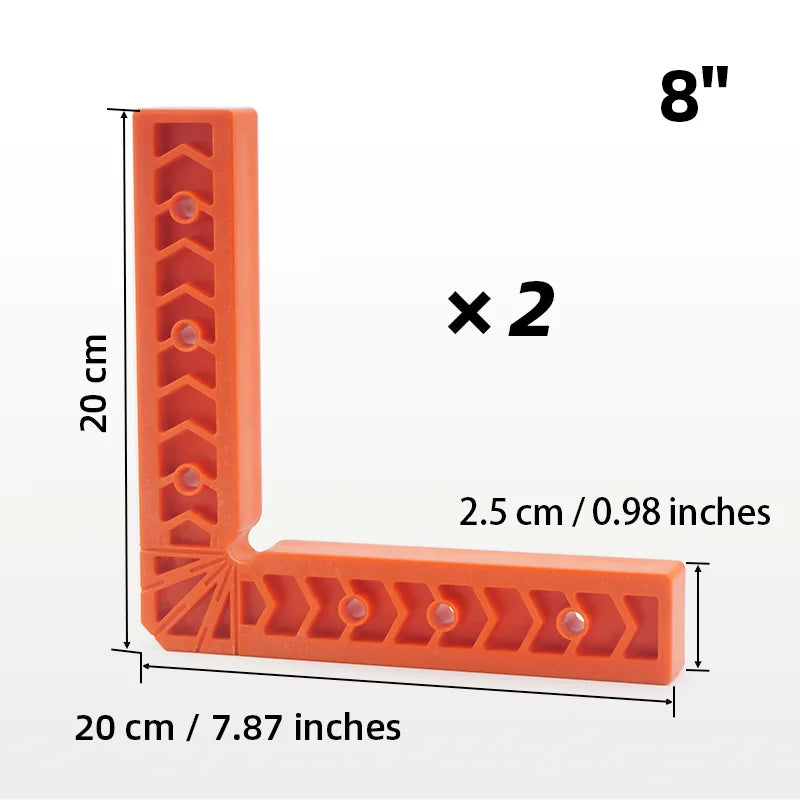 90 Degree Auxiliary Positioner Squares Right Angle Ruler Clamps Reusable Plastic L Fixed Corner Gripper Woodworking Holder Tools