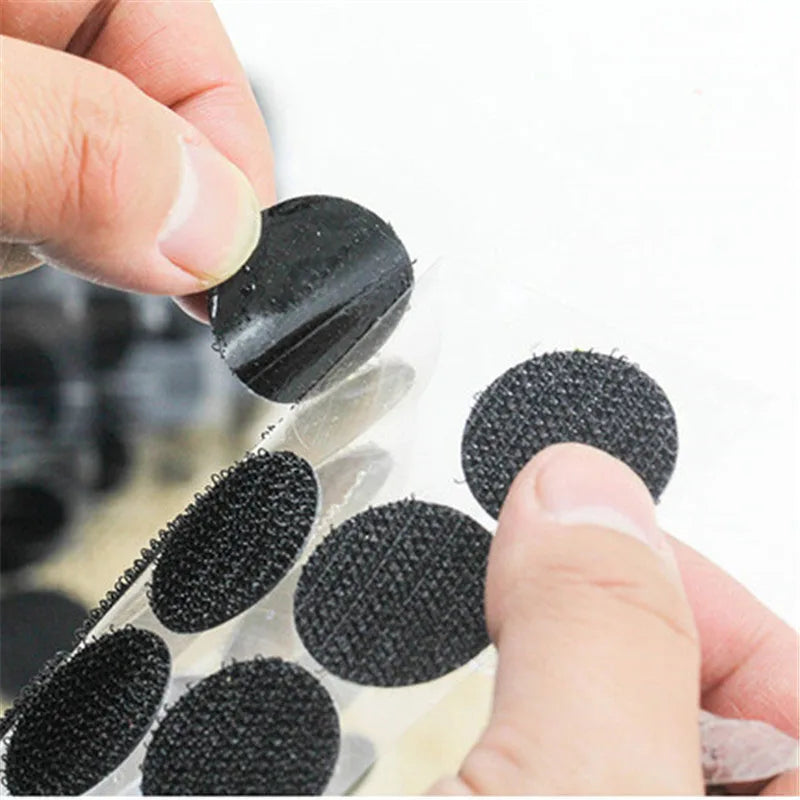 10-30mm Self Adhesive Sticky Dots Strong Glue Magic Sticker Disc Transparent White Round Belcro Adhesivo Hook and Loop Tape