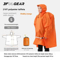 3F UL GEAR Ultralight Women's Men's Rain Coat Jacket Outdoor Camping Hiking Trekking 15D Nylon Waterproof Raincoat Lightweight