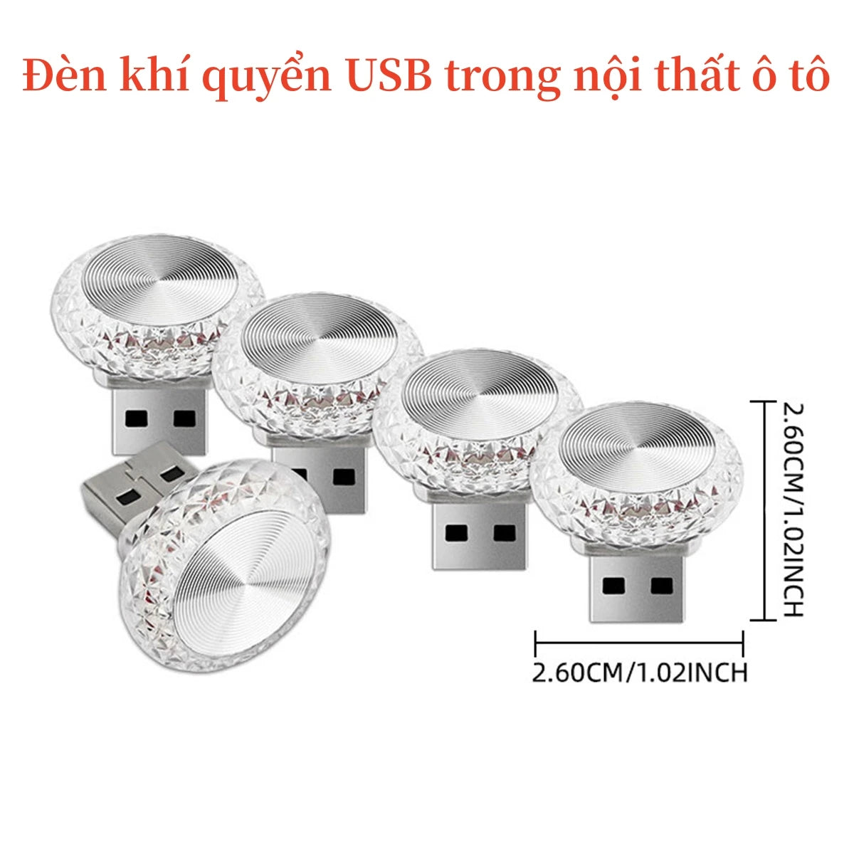 Portable Car USB Ambient Light Mini LED Decorative Colorful Night Light for Car and Computer, Environment Lighting Plug Play