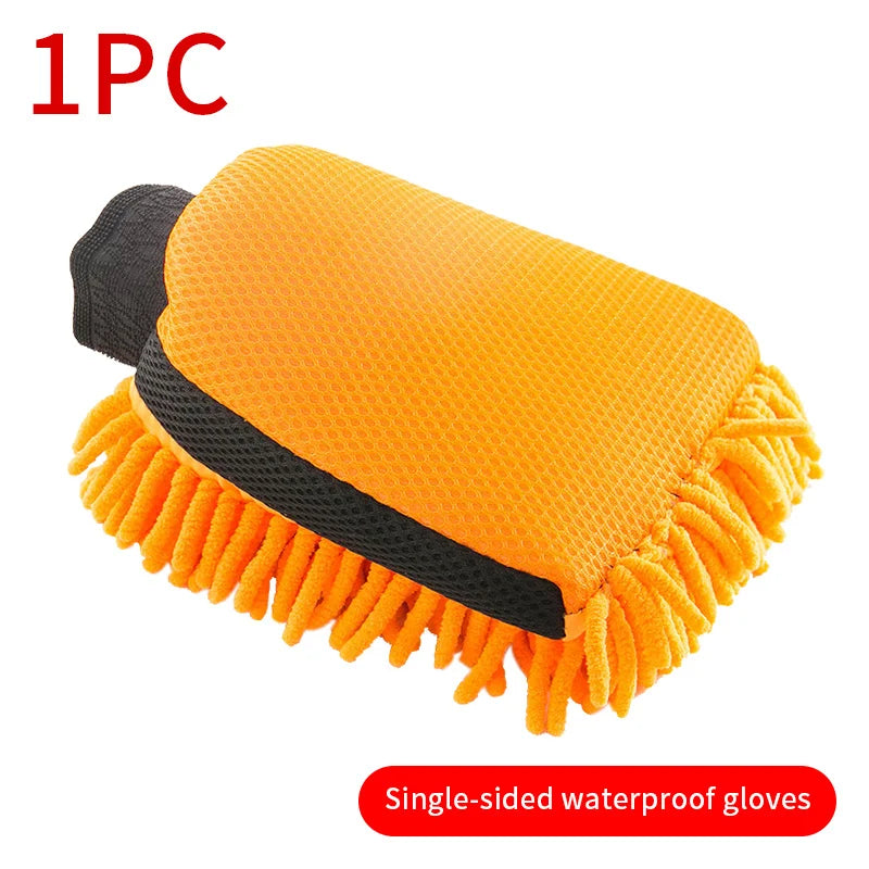 Waterproof Car Wash Microfiber Chenille Gloves Thick Car Cleaning Mitt Wax Detailing Brush Double-faced Glove for Car Wash Care