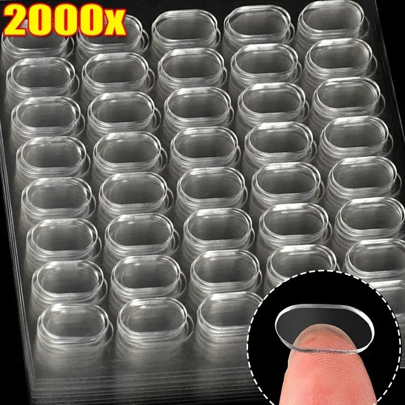 100-2000PCS Clear Gel Glue Pads Double-sided Adhesive Dots Removable Sticky Patch No Trace Wall Hanging Crafts Poster Dolls Glue