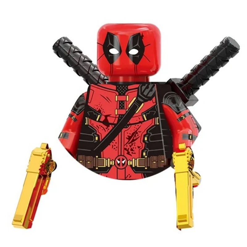 Blind Box Mini Building Blocks TV6203 Figures Big Goblin Spiderman Iron Man Venom Captain Hawk Deadpool Armor Christmas Gift Toy