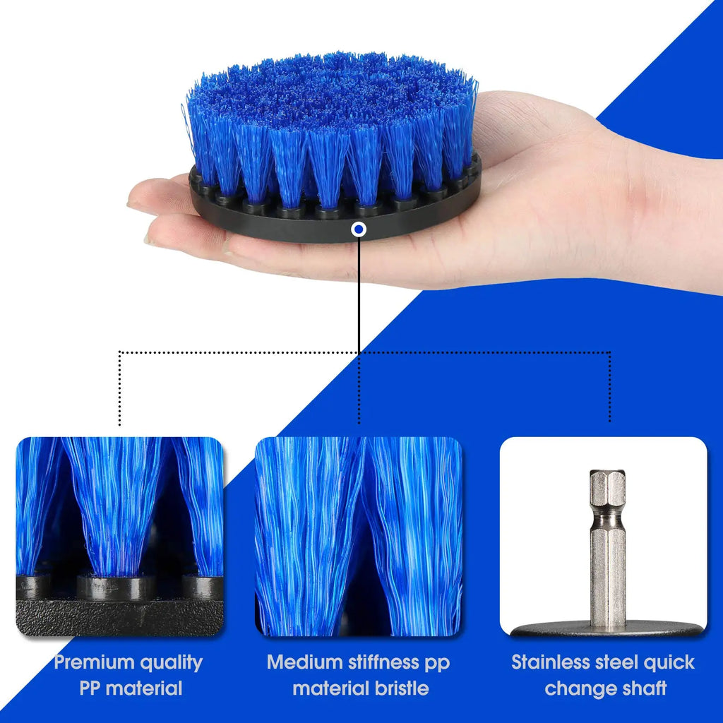 Drill Brush Attachments Set Polish Sponge Power Scrubber Brush All Purpose Clean For Grout Tiles Sinks Bathtub Bathroom Kitchen