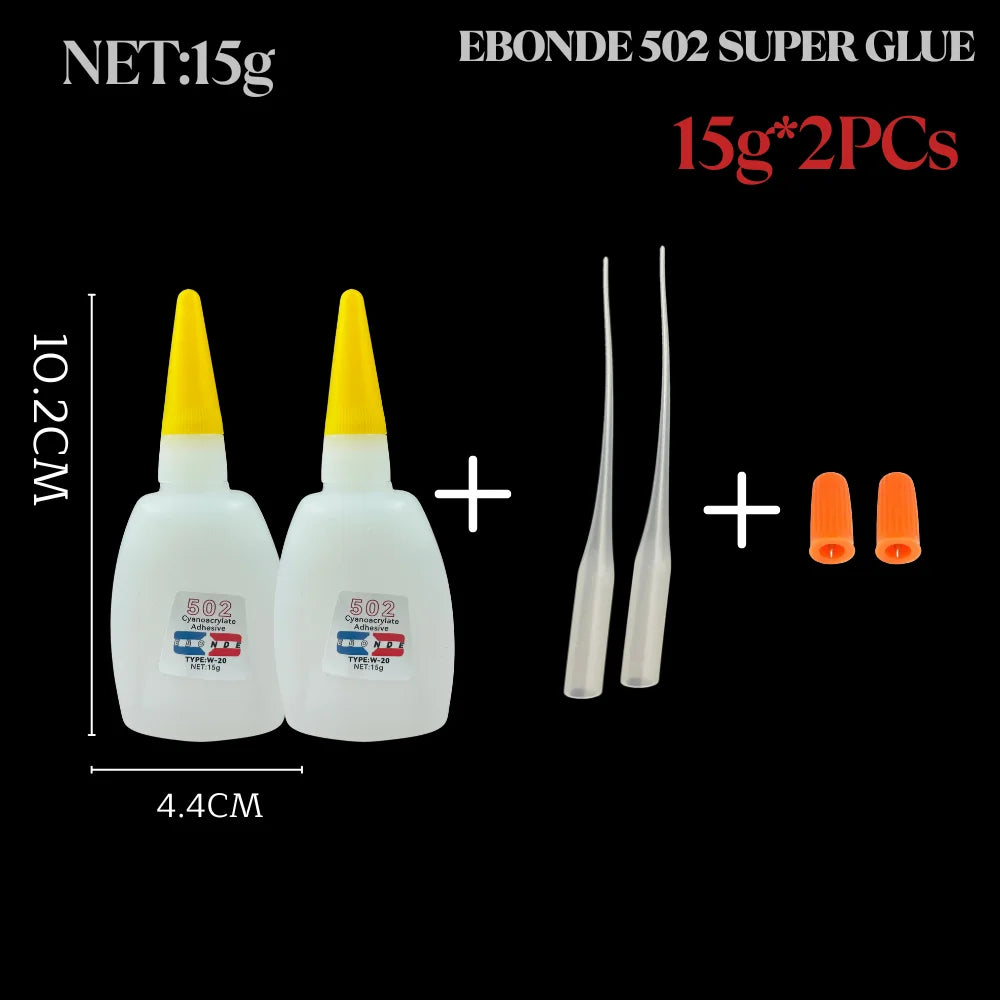 502 Thin Liquid Super Glue Cyanoacrylate Instant Strong Quick Dry Adhesive for Ceramic, Metal, Wood, Rubber, Plastic 3g/15g/35g