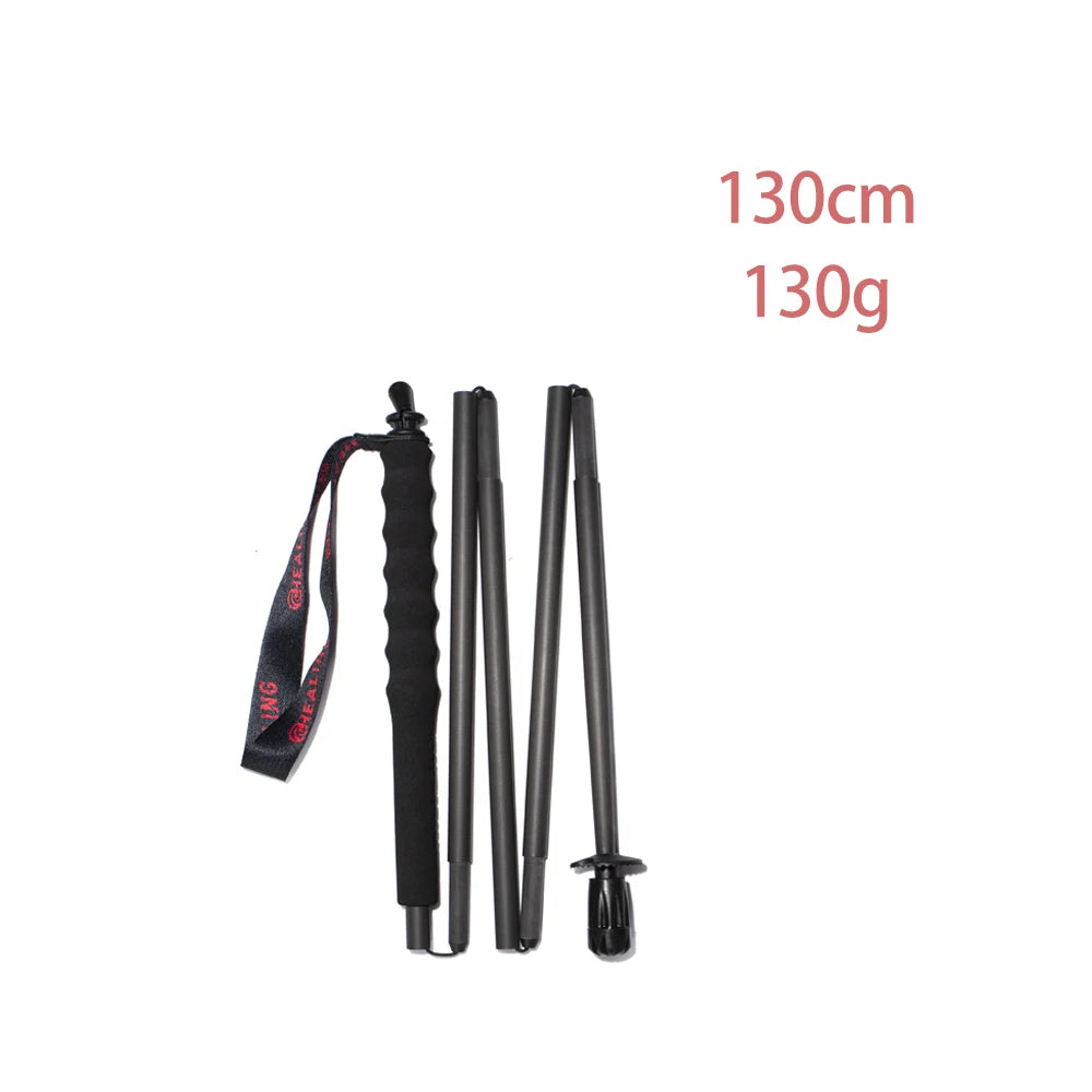 Carbon Fiber Trekking Pole High-Quality 5-Section Folding Walking Stick With EVA Handle, Factory Sale for Outdoor Travel