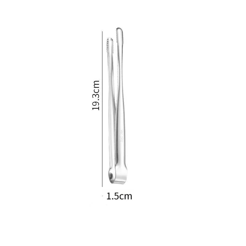 304 Stainless Steel Grill Tongs Food Clip BBQ Steak Clip Bread Tong Cooking Utensils Party Non-Slip Kitchen Gadgets Accessories