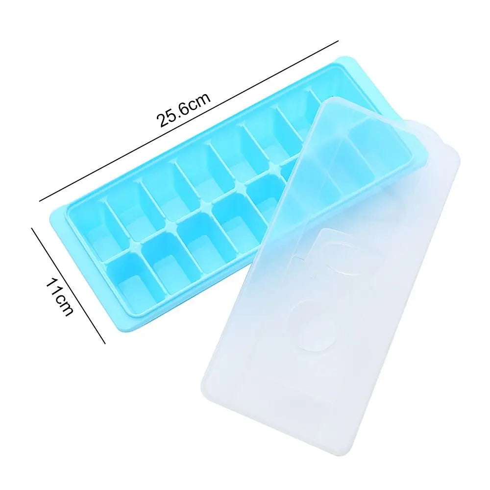 16 Lattice Plastic Reusable Ice Cube Tray Easy Refill Stackable Ice Lattice Ice Cube Tray With Lid Assorted