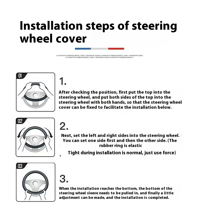 Car Steering Wheel Cover For Peugeot 106 107 108 206 207 208 301 307 308 406 407 408 508 607 2008 3008 4008 5008 GT RCZ Rifter