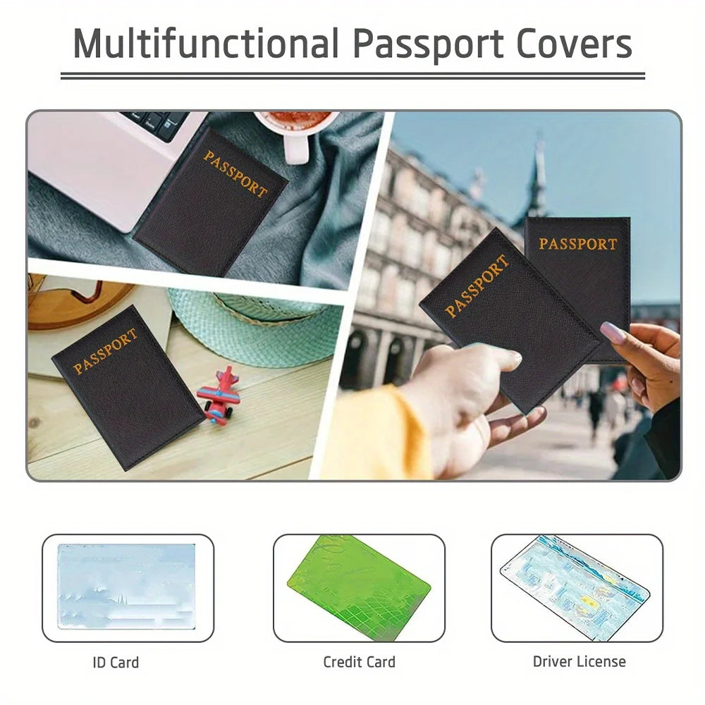 Custom Personalized Name/Initials Passport Holder & ID/BC Case Compatible for RFID Blocking - Elegant Travel Document Wallet