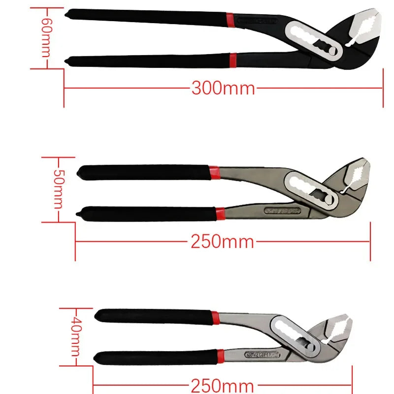 Heavy Duty Quick Pipe Wrench 8"/10"/12" Chrome Vanadium Adjustable Jaw Water Pipe Clamp Pliers Plumbing Repair Opening Kit