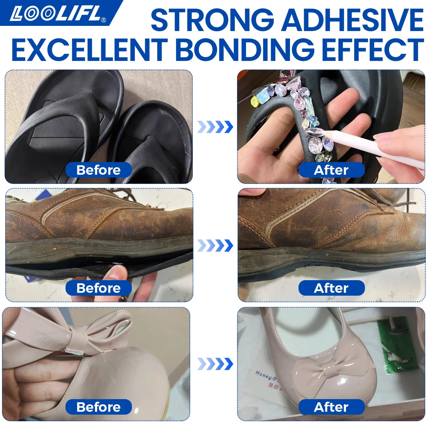 Super Glue with a Curing Time of 2-5 Seconds - Strong Adhesive, Permanent Fabric Adhesive, Used for Repairing and DIY | Shoes20g