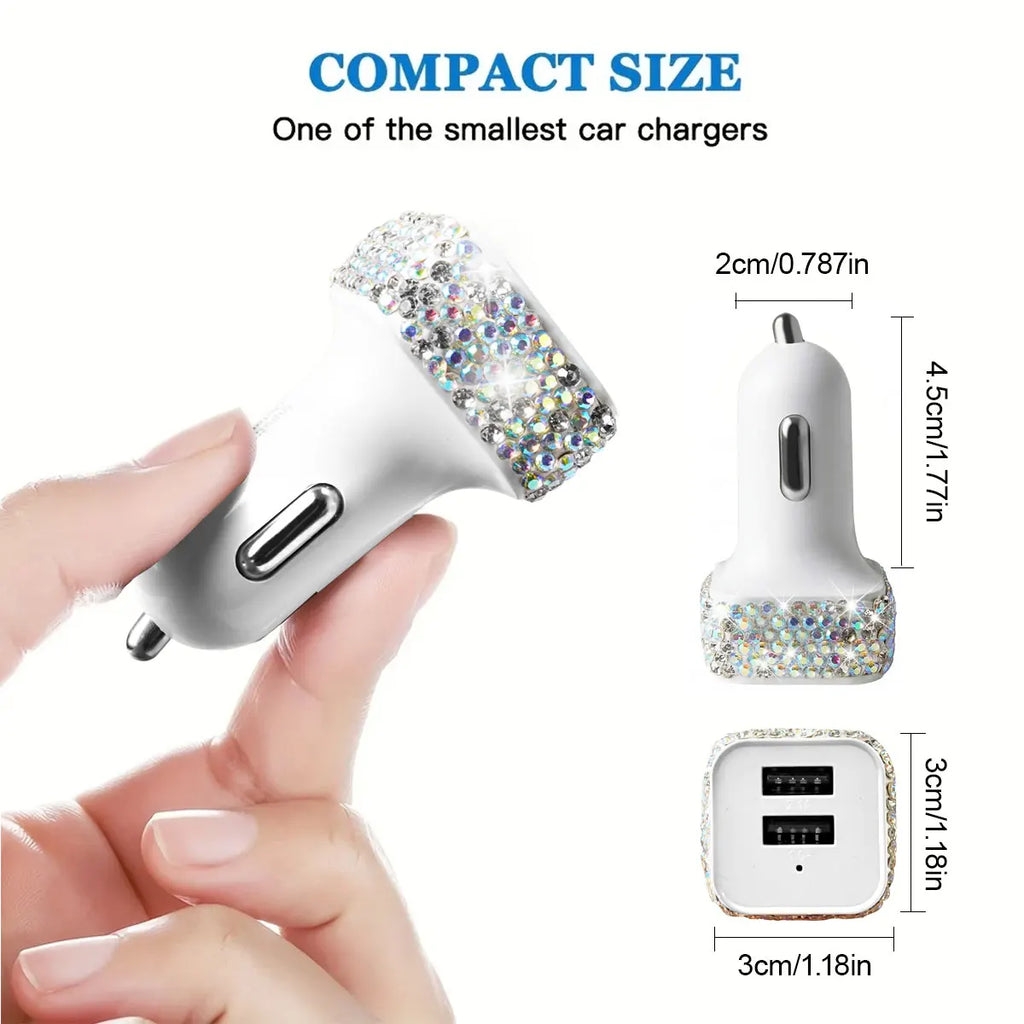 3A USB Fast Charging Car Charger Cigarette Lighter Socket Dual Ports USB-A for Phone Car Charging Adapter