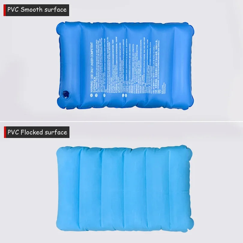 Flocking Inflatable Portable Neck Pillow That Can Be Stored And Self Filled Suitable For Outdoor Travel Business Trips camping