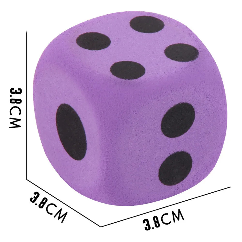 38mm Giant EVA Foam Dice Large Six Sides Dice Kids Educational Counting Toys Children Party Game Dice Board Game Dices