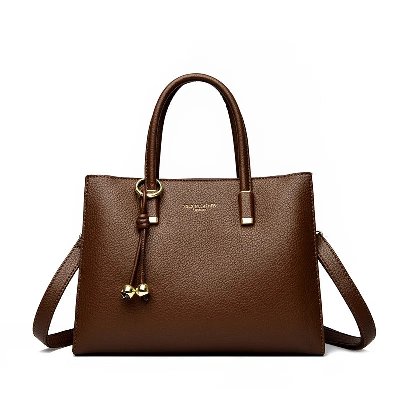 Genuine Brand Top Quality Leather Shoulder Crossbody Bags for Women Luxury Handbags Women Bags Designer Large Capacity Tote Bag