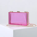 New Acrylic Transparent Women Clutch Bag Chain Luxury Brand Women Messenger Bag Evening Bags Handbag Chain Shoulder Bag