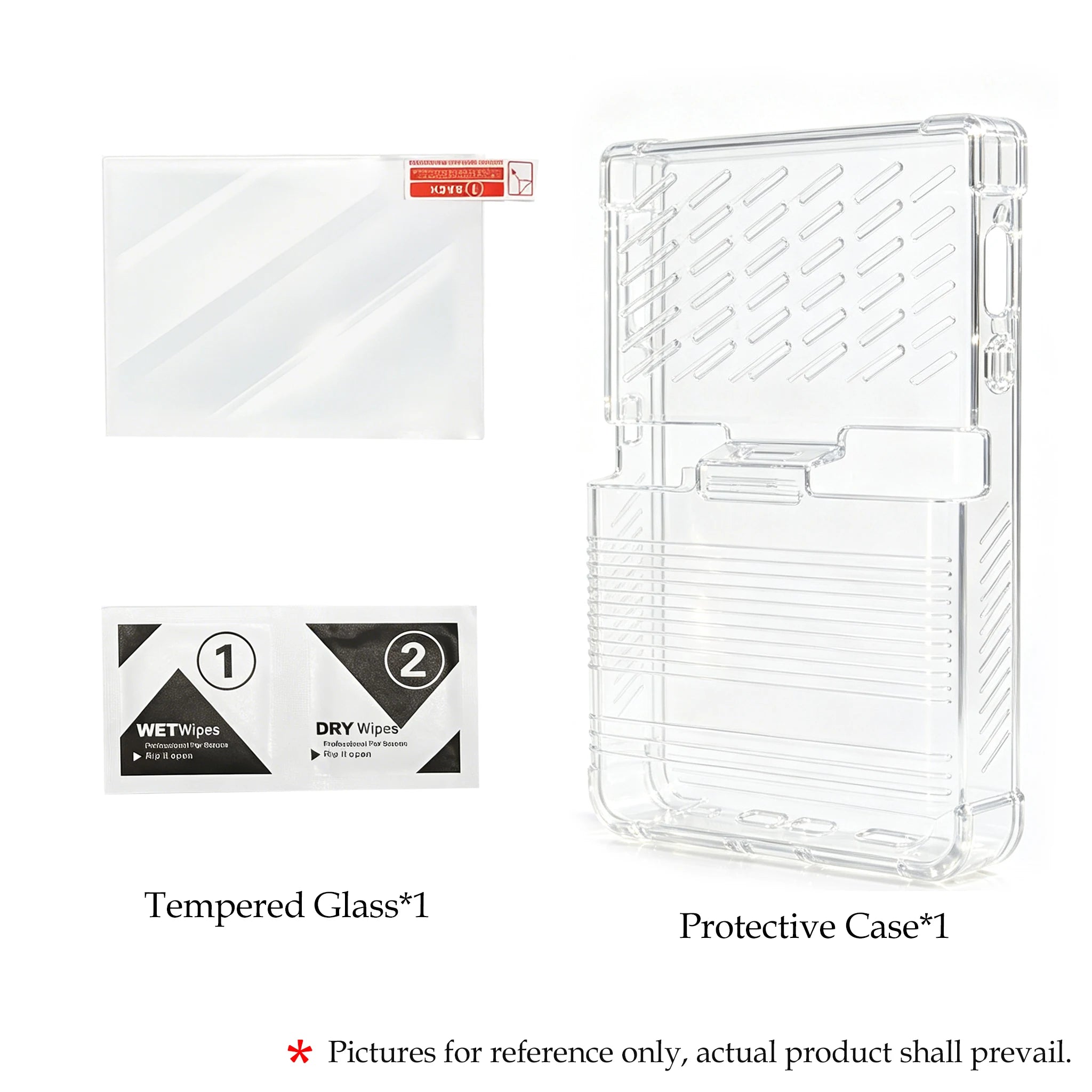 Clear TPU Protective Cover Game storage bag Tempered Glass Non-slip Protective Case Shockproof for Trimui Brick PRO