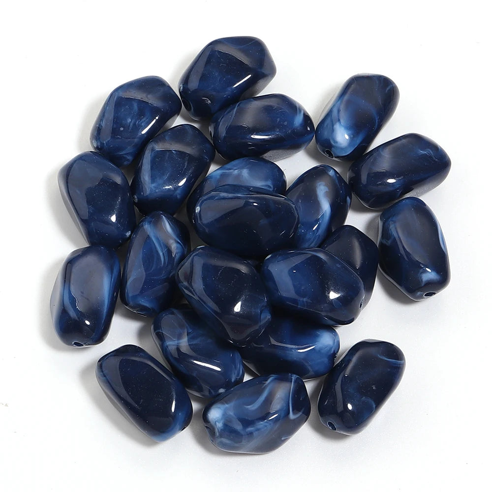 20pcs 12x21mm Irregularity Acrylic Beads Spacer Loose Beads For Jewelry Making DIY Bracelet Earrings Accessories