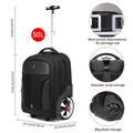 Rolling Luggage Backpack With Wheels Travel Suitcases Trolley Bags Multifinonal Laptop Carry on Backpack for Business Travel