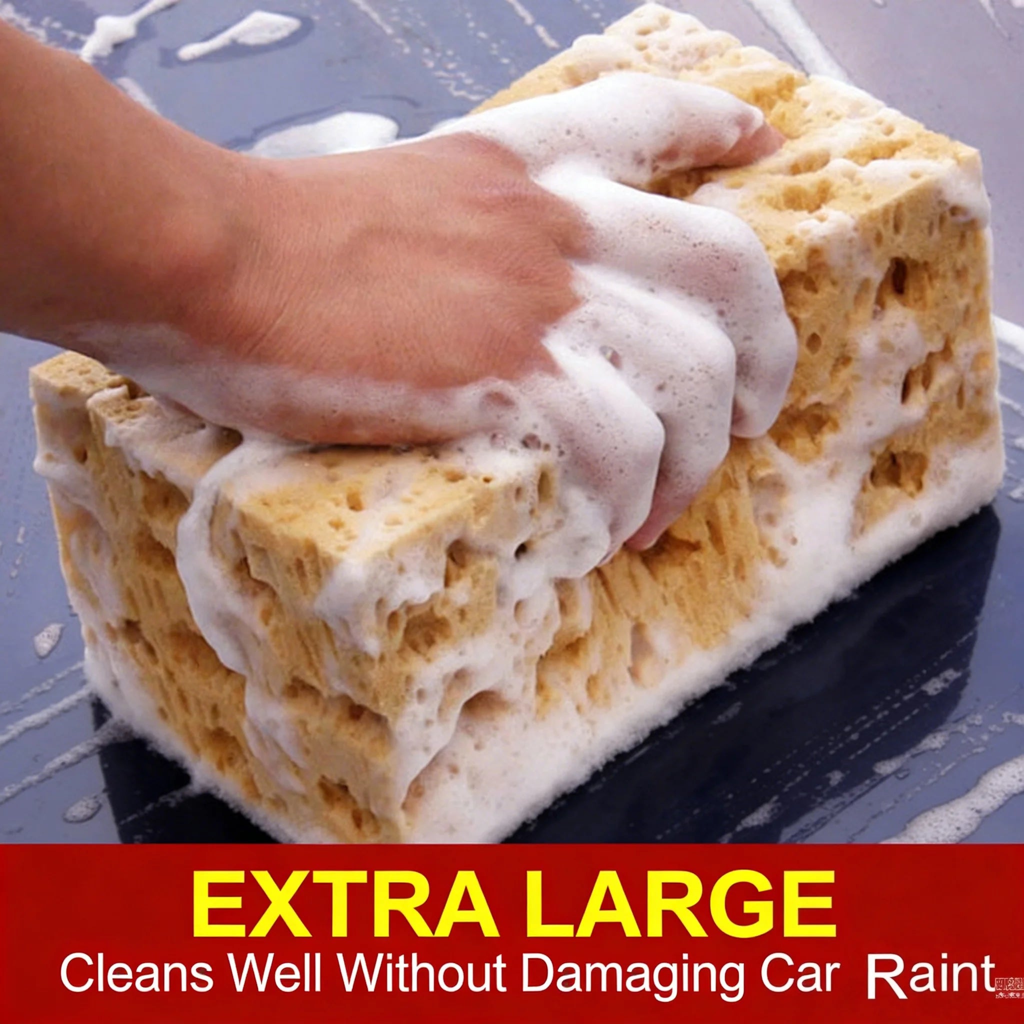 Medium Size Car Wash Sponge Coral Honeycomb Foam Non Scratch Auto Cleaning Sponge High Absorbency For Car Exterior Detailing