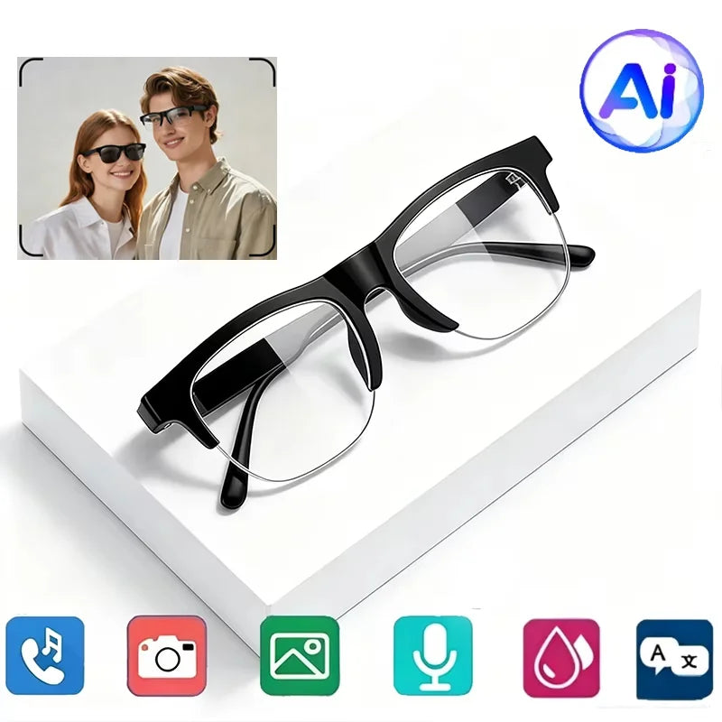 Lenovo electronic AI Smart Glasses Wireless Bluetooth Remote Control 8KHD Photo Call Music gafas inteligentes Gift for Men Women