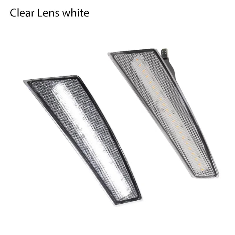 For Jeep Liberty 2008 2009 2010 2011 2012 Car Front Bumper Side Marker Turn Signal Lights Parking Lights Amber/White LED 12V