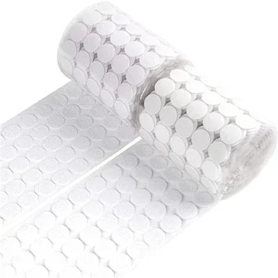 1000pair 10/15/20mm White Dot Sticker Self Adhesive Fastener Hook and Loop Tape Nylon Strong Glue Velcroing Adhesivo Muy Fuerte