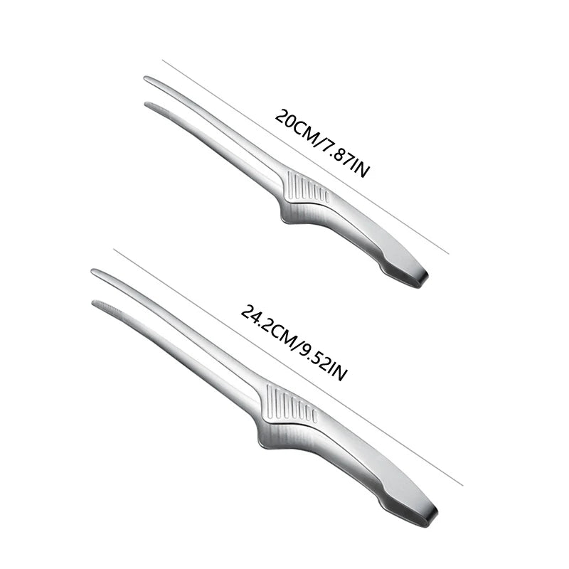 BBQ Food Tongs Barbecue Clips Stainless Steel Kitchen Accessories Cooking Outdoor Grilling Non-Stick Steak Clamp Baking Tool