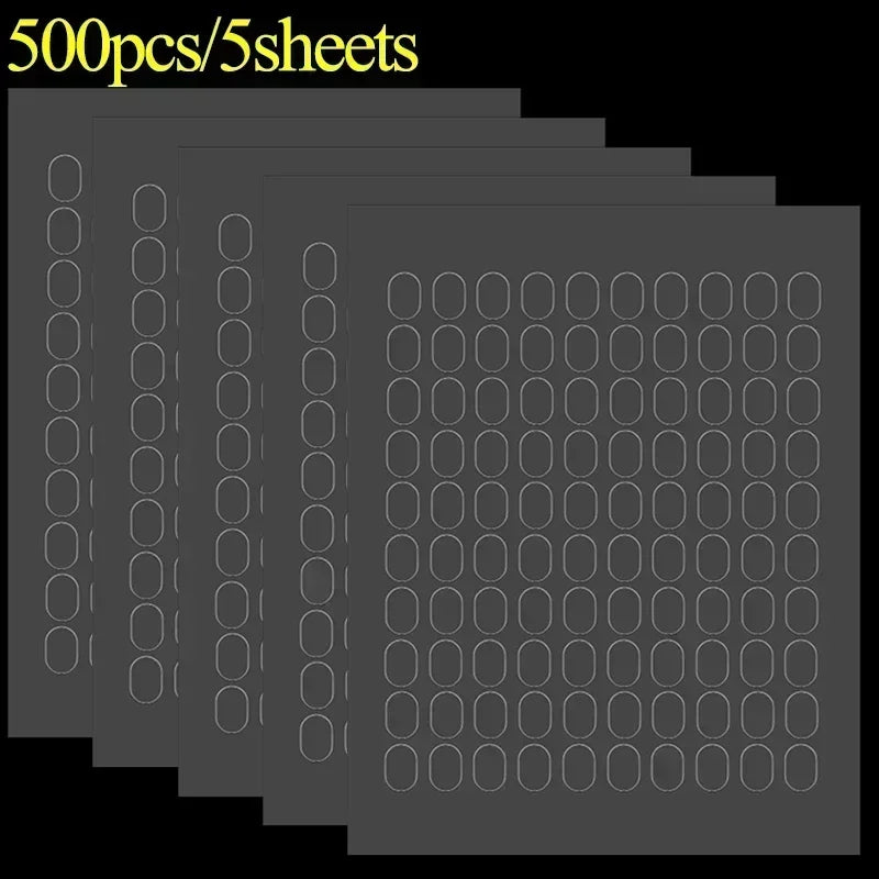 100/2000x Double Sided Tape Adhesive Dots Poster Clear Glue Oval Tape No Traces Doll Foot Fixed Sticker Waterproof For DIY Craft