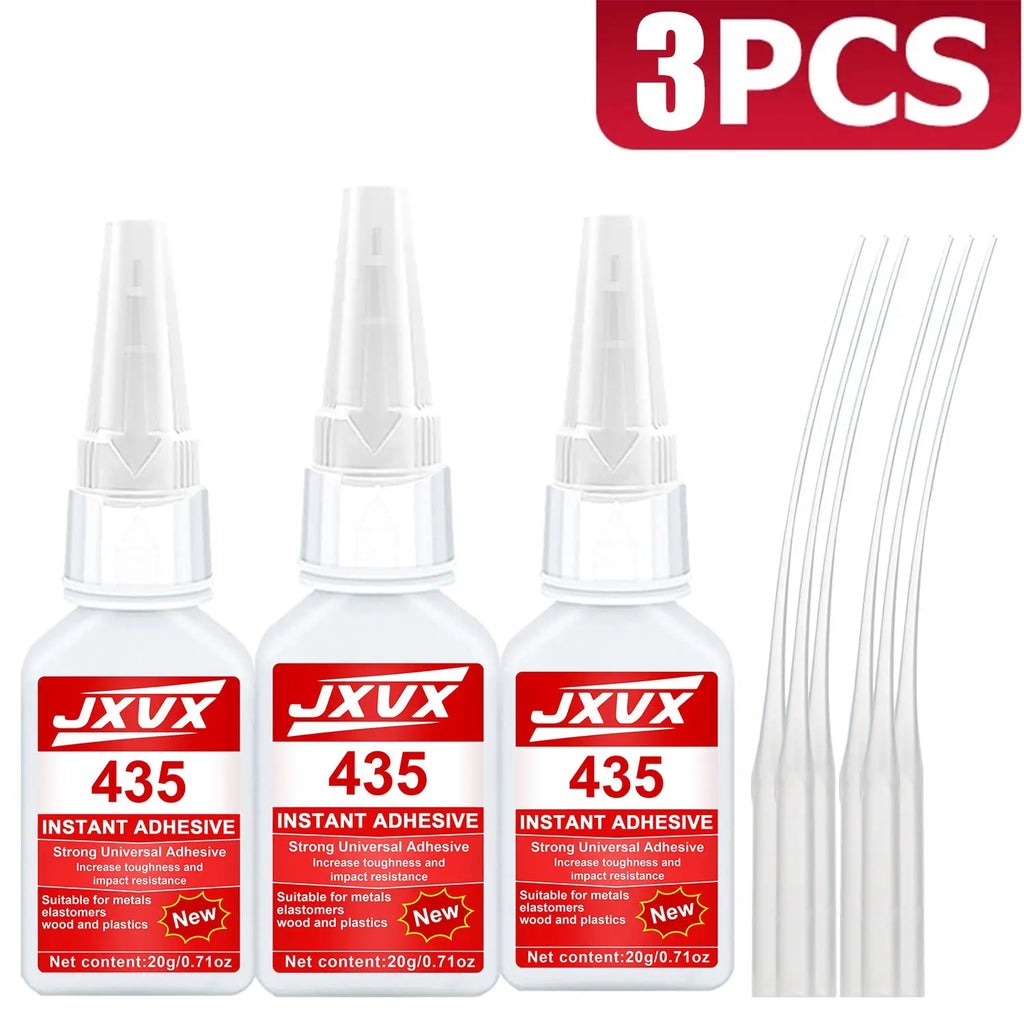 435 Extra Strong Super Glass Glue Upgraded Version Cyanoacrylate Quick Dry Instant Strong Bond Adhesive For Glass, Mirror, and Porcelain Restoration, Screen Vase Window Seconds Bond 20g.