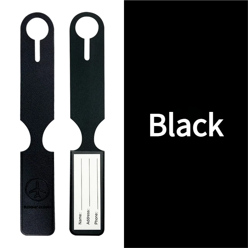 Long-Strap Durable PU Luggage Tag for Air Travel – Quick Baggage Identification, Writeable ID Card Slot & Tear-Resistant Design