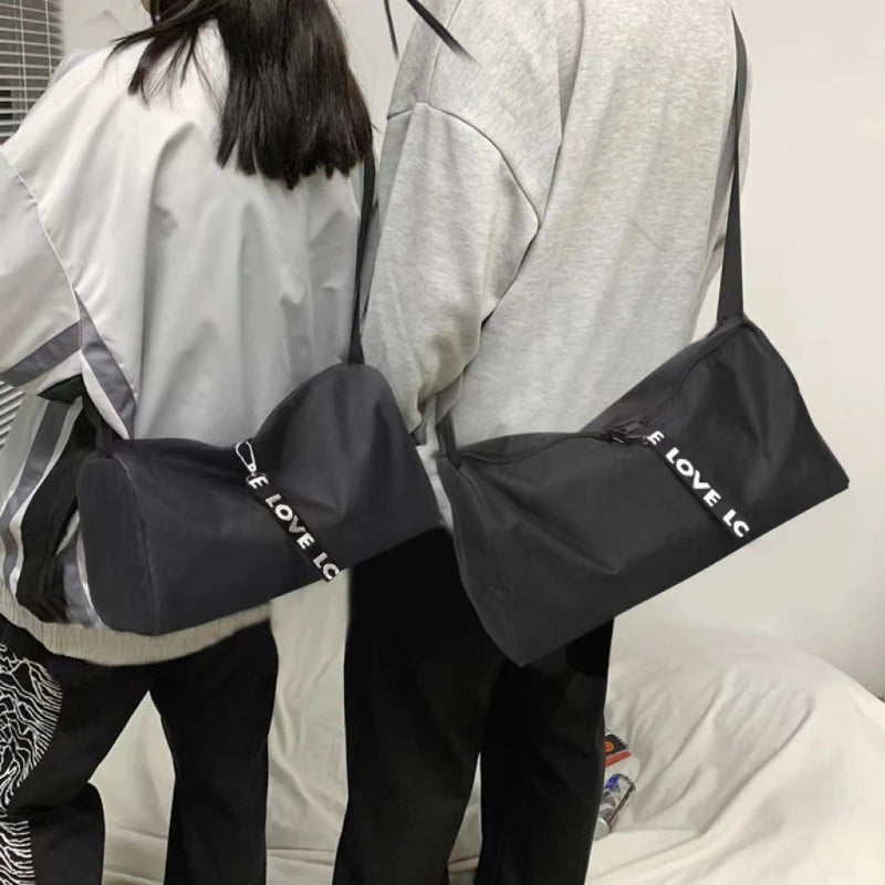 Men's Bag Sports Fitness Yoga Bag Short Trip Large Capacity Single Shoulder Crossbody Luggage Bag Lightweight for Women