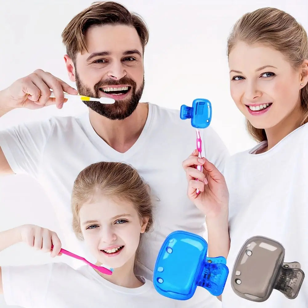 Portable Travel Toothbrush Storage Clip Toothbrush Head Storage Clip Toothbrush Shell Toothbrush Protective Cap Transparent