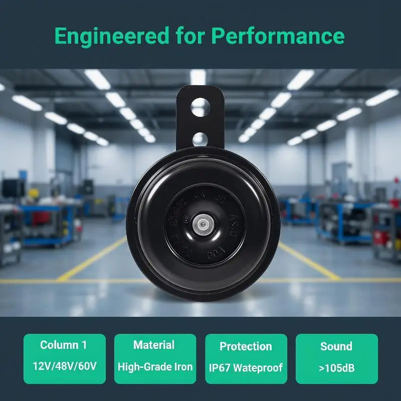 Universal Electric Motorcycle Horn 12V 48V 60V with Waterproof Design for Reliable Daily Use
