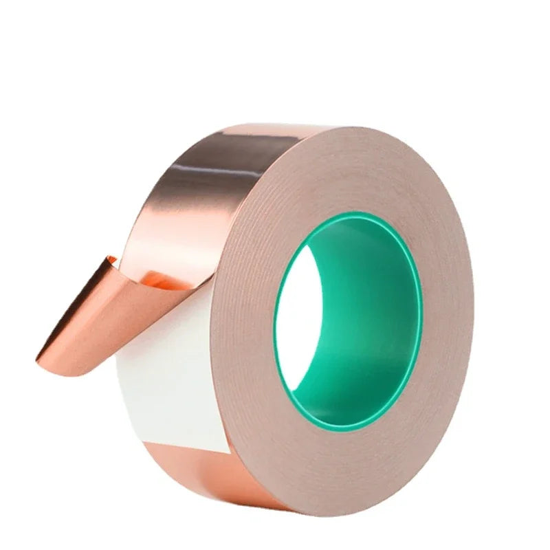 1Pcs Copper Foil Tape Conductive Strip With Double-Sided Conductive Adhesive EMI Shielding For Circuits DIY Crafts Soldering