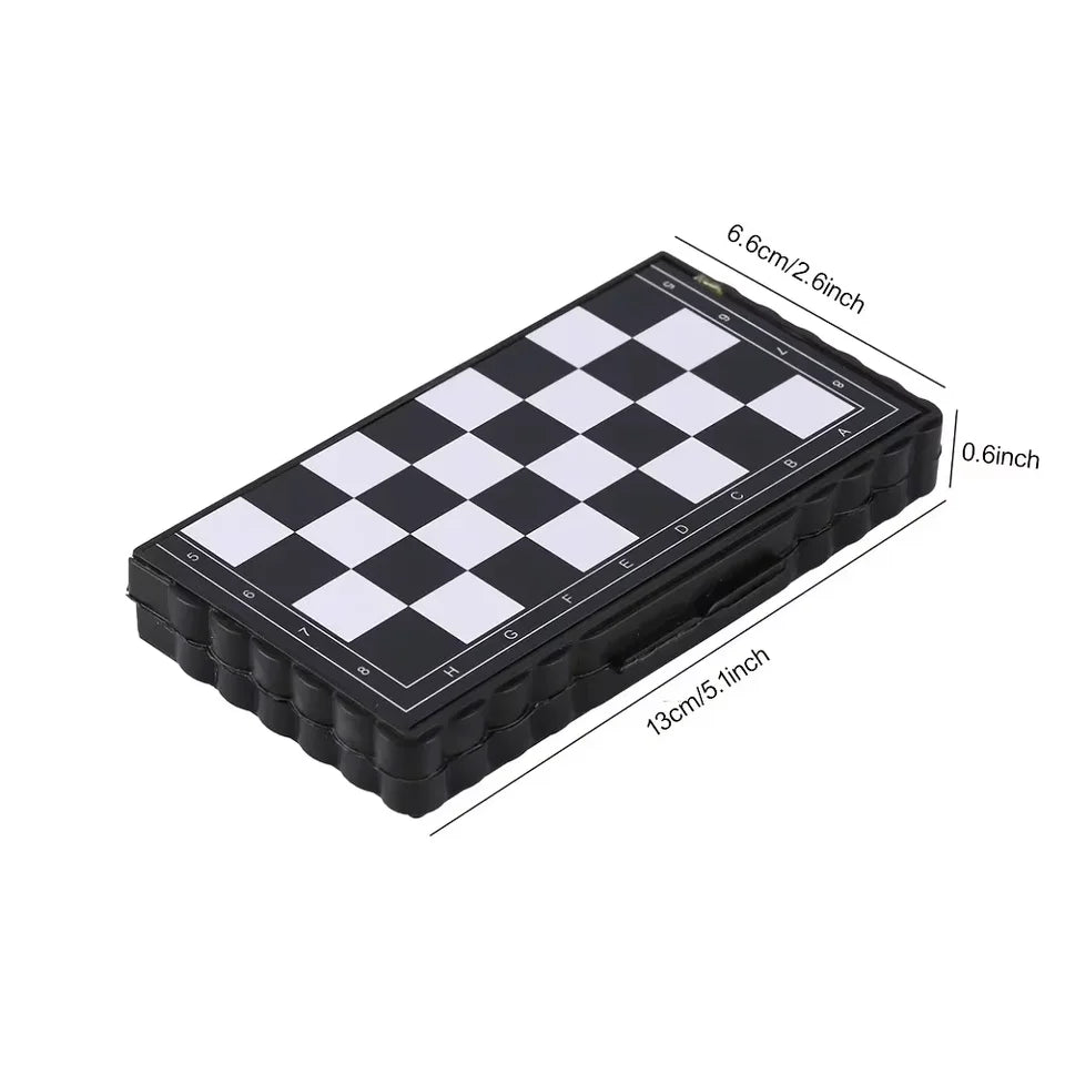 Chess Set  Mini Magnetic  Folding Magnetic Plastic Chessboard Board Game Portable Kid Toy Portable Outdoor