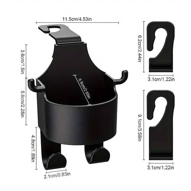 1/2Pcs Car Seat Cup Holder Car Seat Back Multi-functional Hook Rear Creative Water Cup Holder Car Decoration Accessories