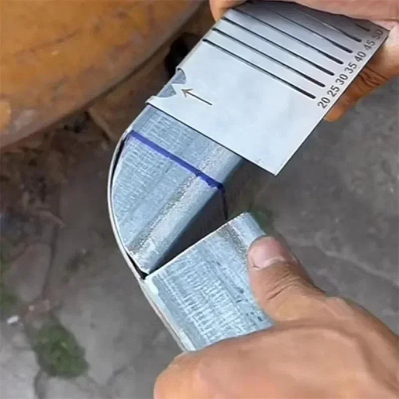 Arc Marking Ruler Right Angle Construction Arc Parallel Drawing Tool 90 Degree Folding Ruler for Metalworking Cutting Guide